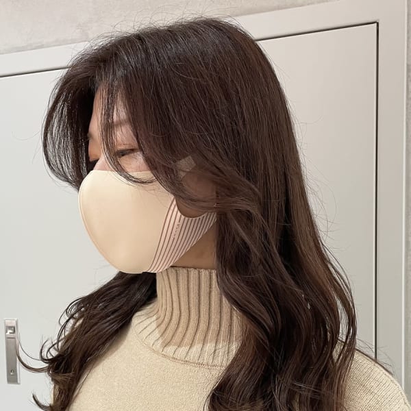 【 YOKE 】ショコラベージュヨシンモリフェザーバング韓国