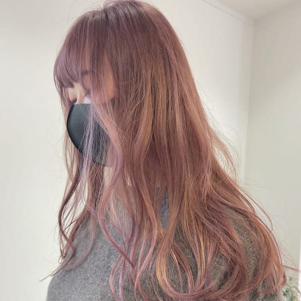 【YOKE】20代30代艶髪透明感ピンクベージュブリーチ