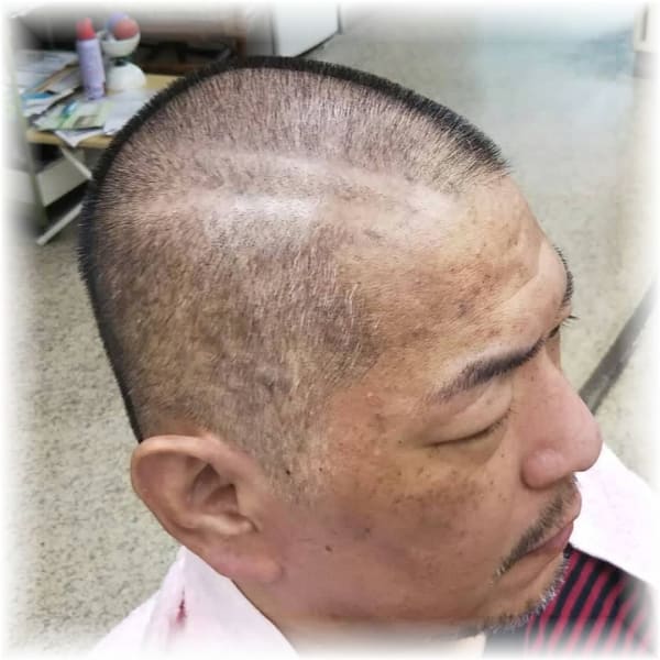 ヘアサロンハラダ×ショートレザーアート