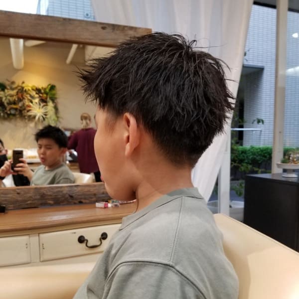 小学生×ツーブロック×ショート