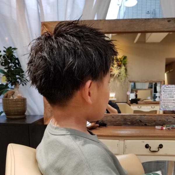 小学生×ツーブロック×ショート