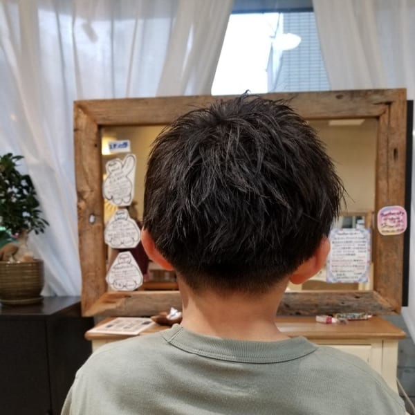小学生×ツーブロック×ショート