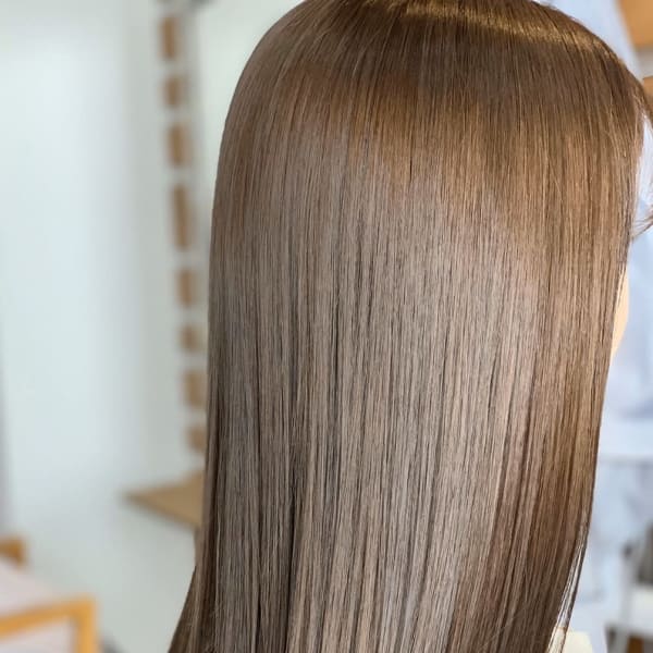 オーガニックカラー/ミルクティーベージュ/髪質改善/天神