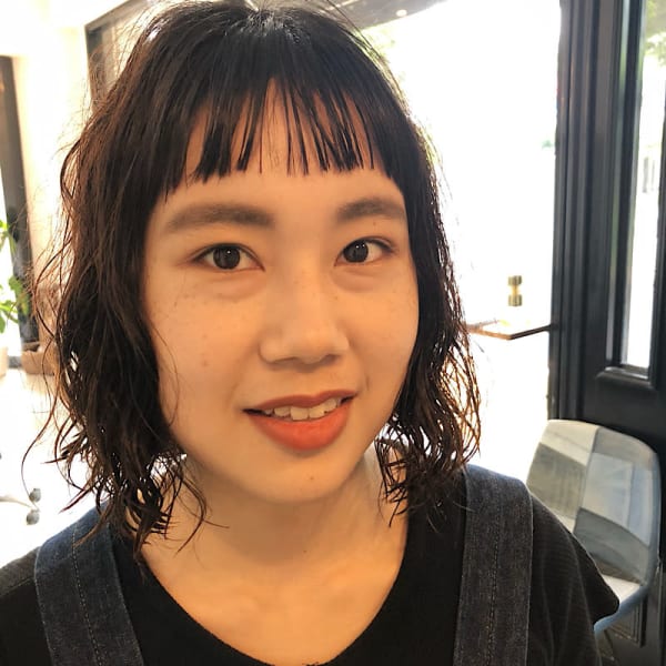 ぱっつんにボブパーマ|MIJYORE