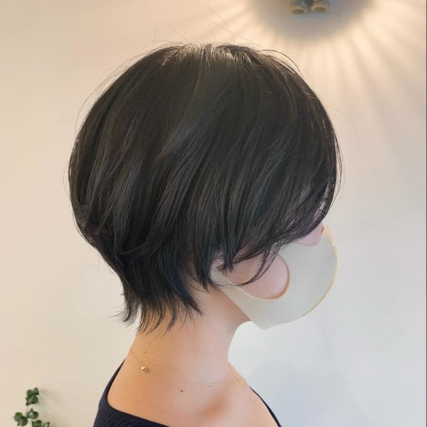 女性らしいソフトマッシュウルフショートヘア♪
