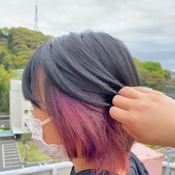 【インナーカラー】ローズピンク