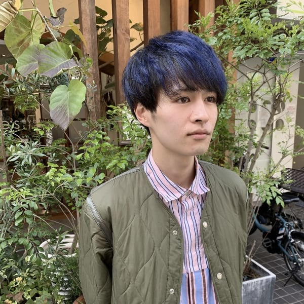 《中目黒サロンe's》BLUE×マッシュショート【諸星】