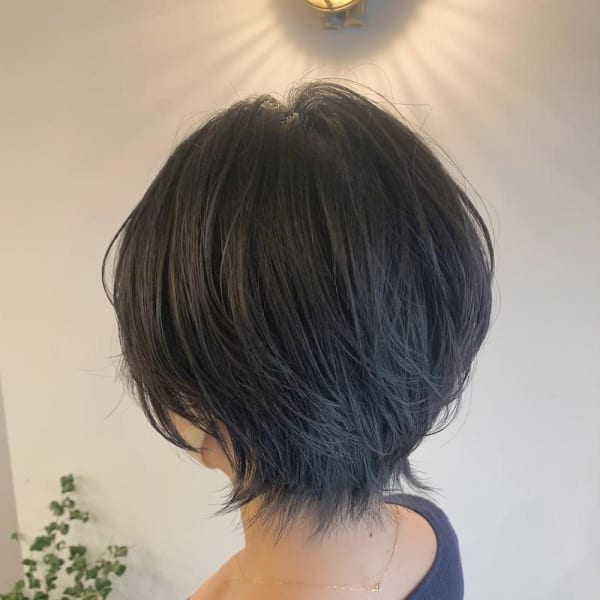 女性らしいソフトマッシュウルフショートヘア♪