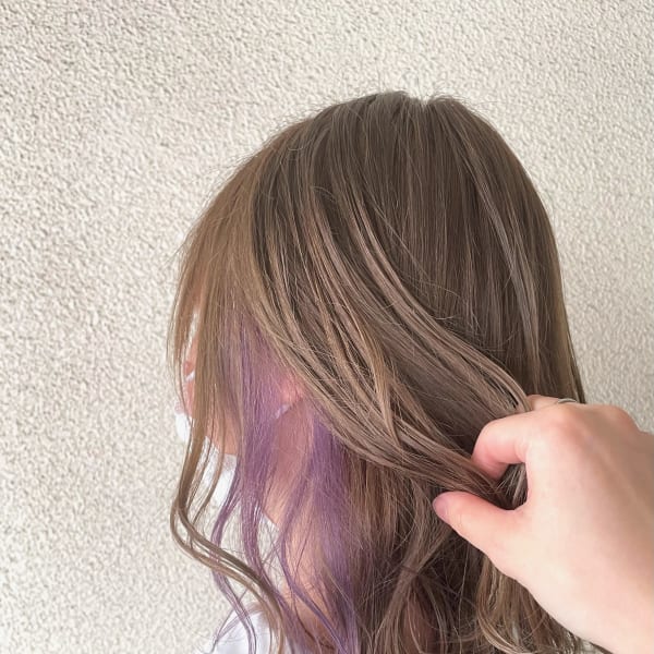 インナーカラーはパープルで決まり!*Ash西荻窪