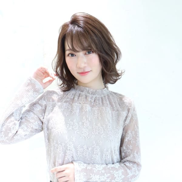 大人可愛い30代40代50代マッシュウルフひし形小顔丸み前下|WORLD BEAUTY VIVALTO宝塚店