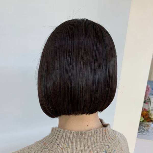 小顔/平行ボブ/ショートボブ/ショート/黒髪/30代40代