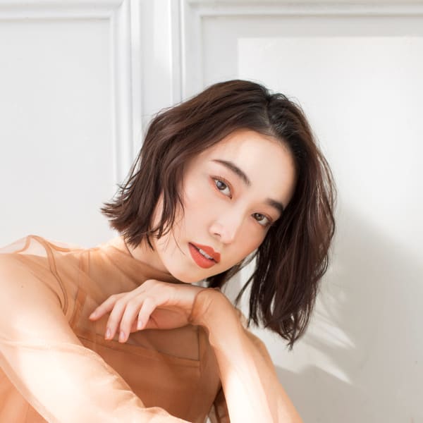 【Totia堀江】外ハネミディアムボブ×オリーブカラー|Totia 堀江