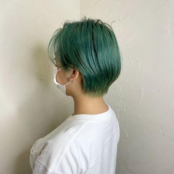 【Reir下北沢】*マニッシュショート+ターコイズグリーン*