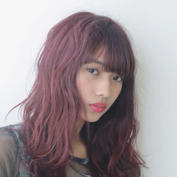 ダブルカラーでゆるふわミディアム☆