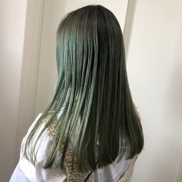 グリーン/ダブルカラー/ブリーチ/ハイトーン/トリートメント
