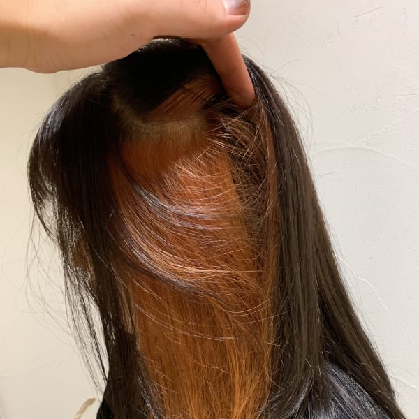 インナーカラー/イヤリングカラー/オレンジ/ティントバー