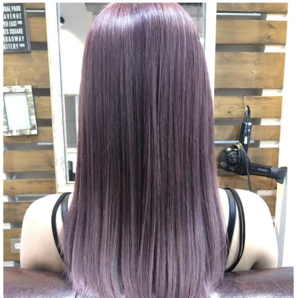 ラベンダーグレージュ/シルバー/ダブルカラー/髪質改善/天神