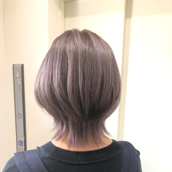 ラベンダーグレージュ/ピンクベージュ/ダブルカラー/天神