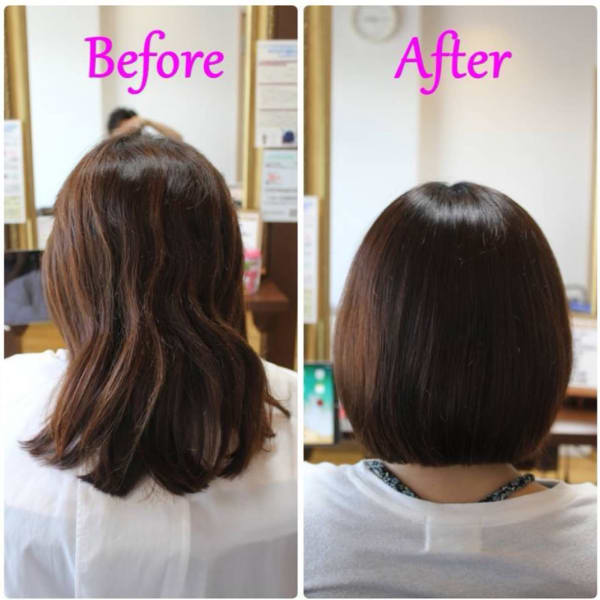 くせ毛で悩むママさんを乾かすだけでまとまるボブに☆