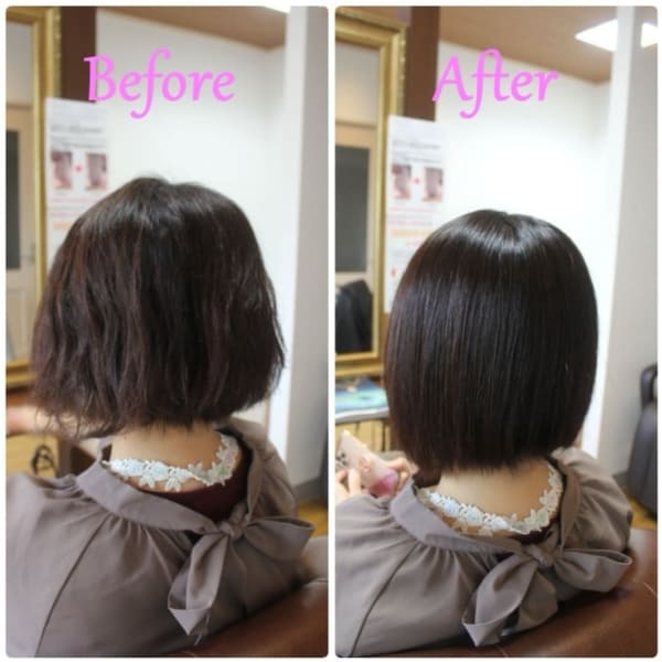 カットの失敗と髪のくせでまとまらない髪を艶髪にシフトチェンジ