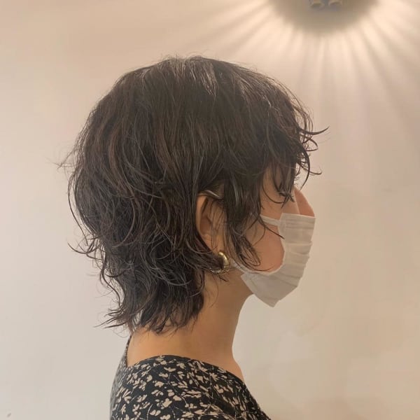 ゆるくしゃマッシュウルフパーマスタイル☆