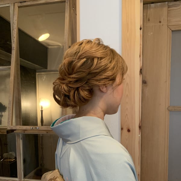 訪問着ヘアアレンジ