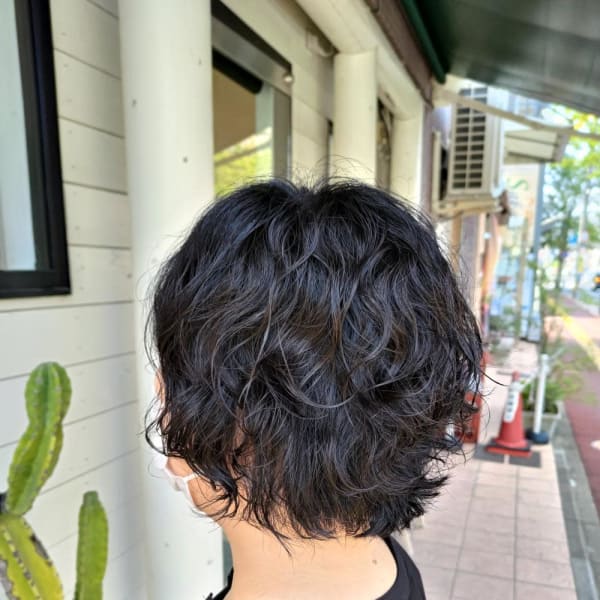 くせ毛onパーマ×グラボブ