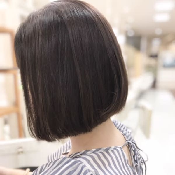 柔らかく作る縮毛矯正ボブ