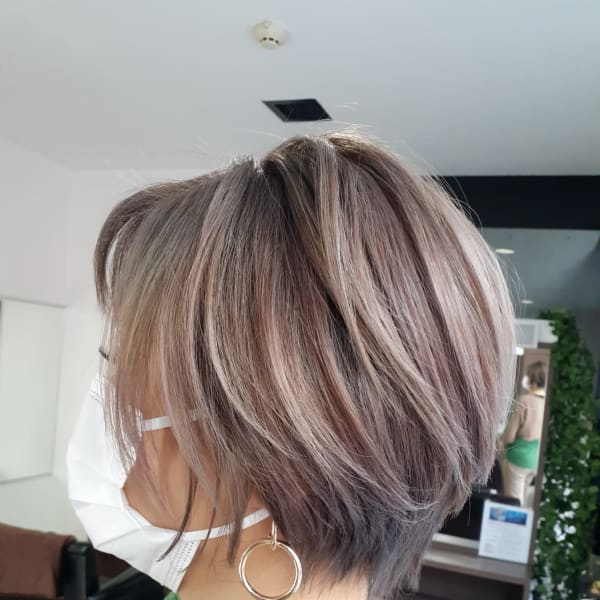 ダブルカラー ピンクベージュ