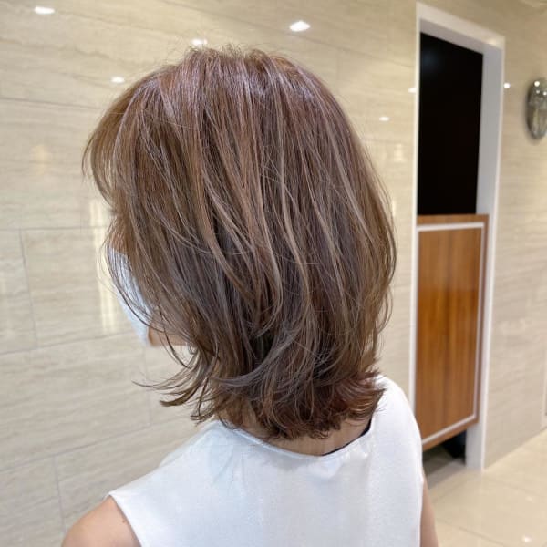 白髪ハイライトカラー◎深井みさき◎