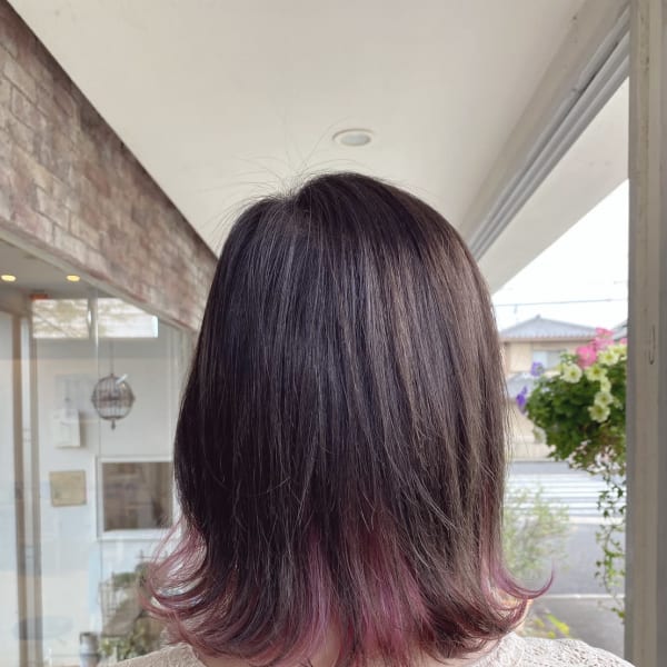 外はねスタイルインナーカラー