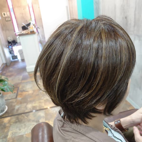 白髪ぼかしハイライト