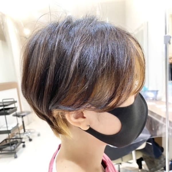 ハンサムショート×フレーミングカラー【Ash大泉学園店 横山