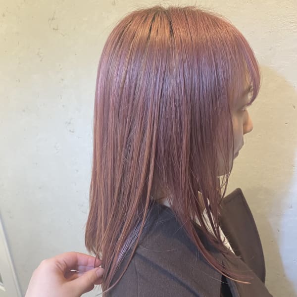 #ピーチピンク #ピンクカラー #ハイトーン