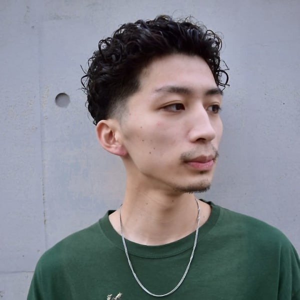 スパイラルローフェードオールバック