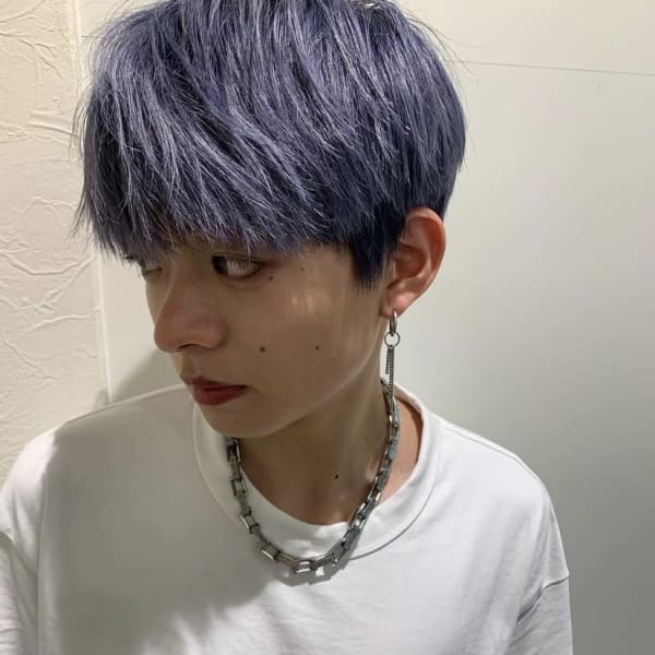 メンズハイトーンマッシュ