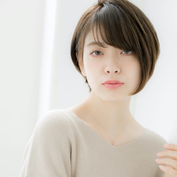 【前下がりハンサムショート】小顔・小頭・若見え大人可愛い♪