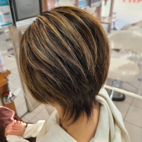 【佐々木 スタイル】ハイライト×ウルフカット