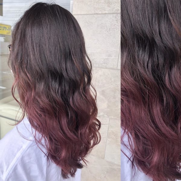 〈根元が気になりにくい〉ピンクグラデーション