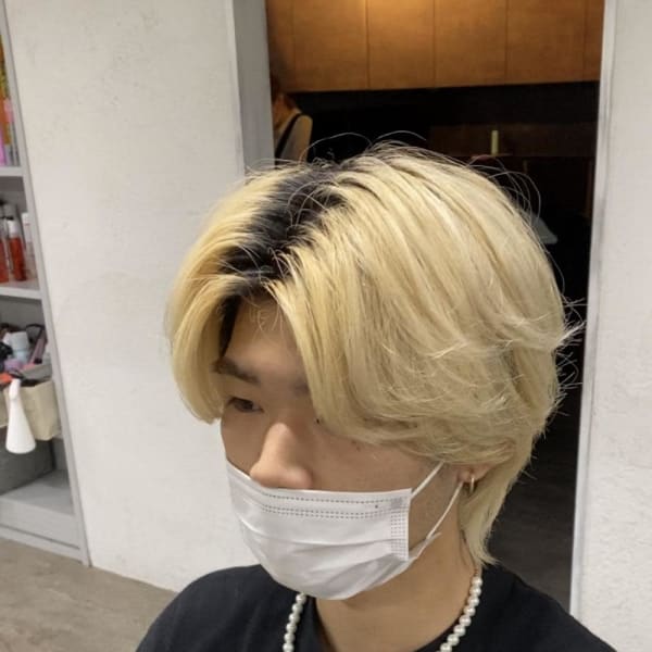 メンズのオススメ順 ウルフ イエロー オレンジの髪型 ヘアスタイル 楽天ビューティ