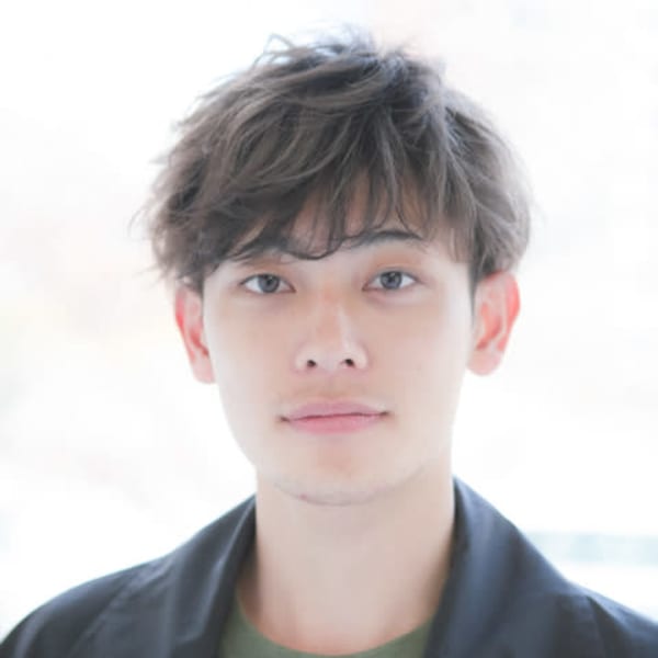 前下がりマッシュx無造作パーマxアッシュグレージュ