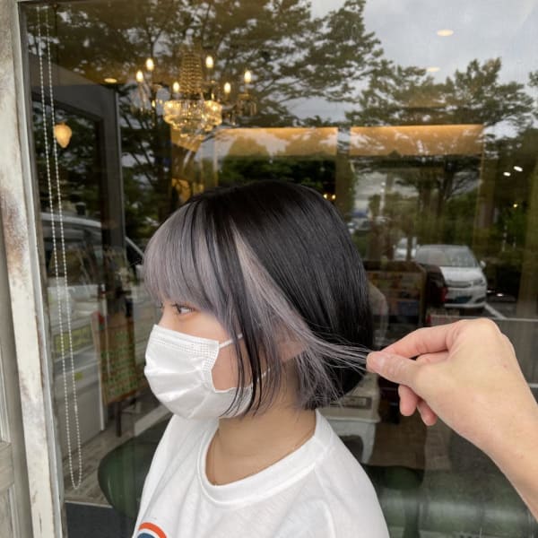 インナーカラー【ホワイトグレー】