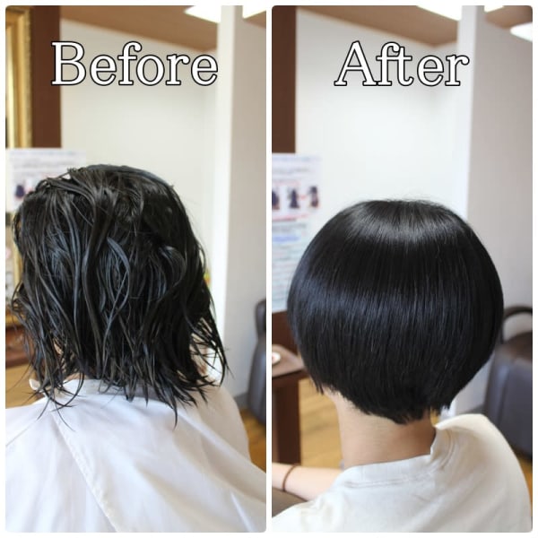 矯正をかけてまとまる丸みショートに☆