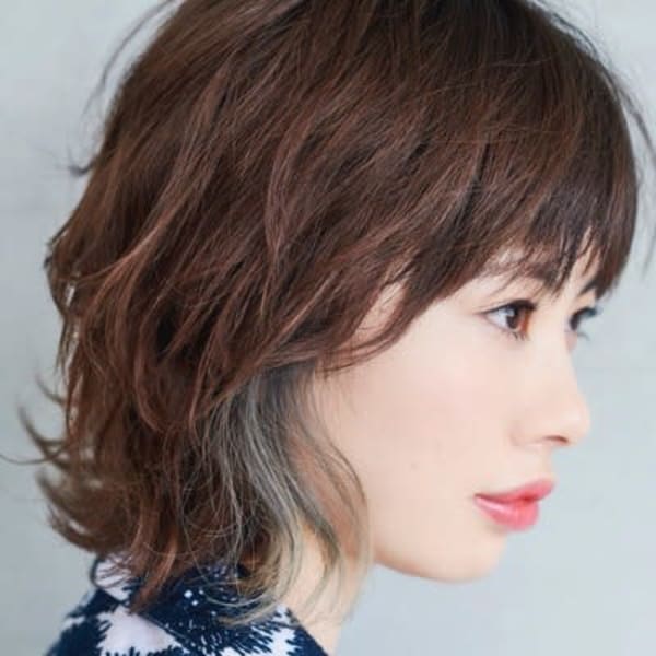 イルミナオーシャンインナーカラー×レイヤーボブ*Ash西荻窪