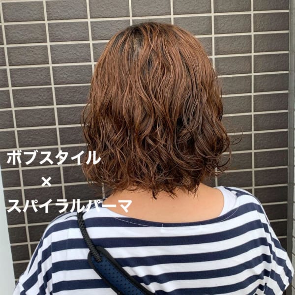 ボブとスパイラルパーマ