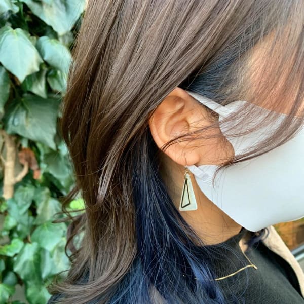 インナーカラー　ネイビーブルー