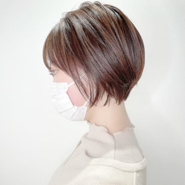 ひし形　丸み　大人ショート