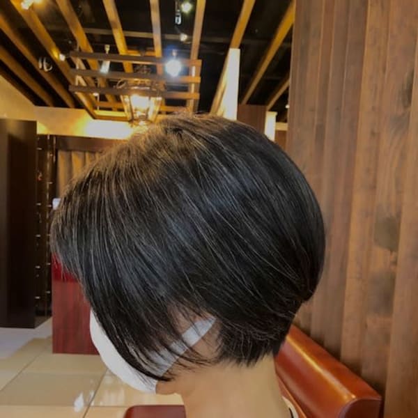 前下がり/グラボブ/ショート/ショートボブ/小顔/40代