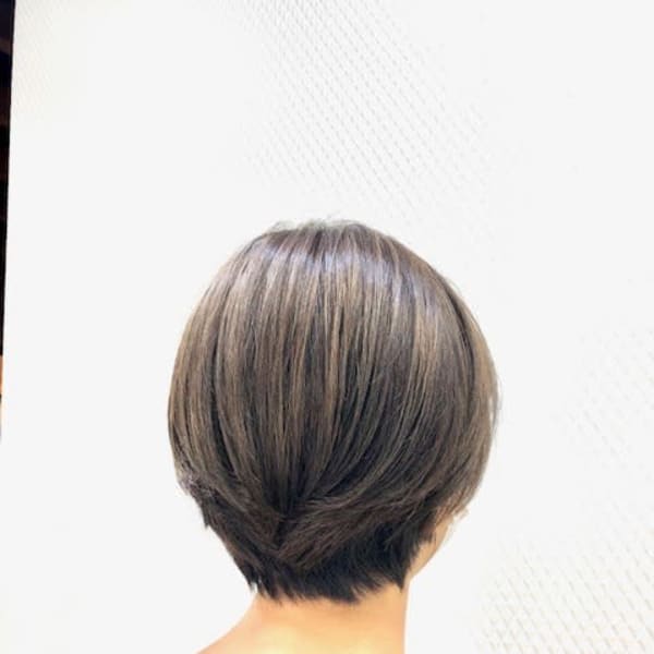 小顔ショート/ショートグラ/ショート/白髪染め/40代50代