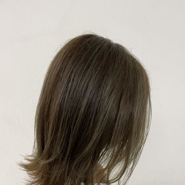 ハイライト/カーキ/アッシュベージュ/透明感カラー